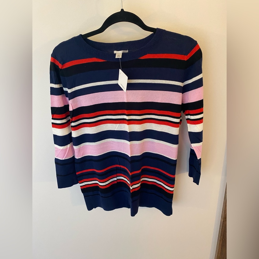 Halogen Striped Sweater NWT